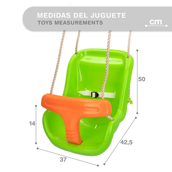 CB Toys Asiento columpio infantil con cinturón y altura ajustable