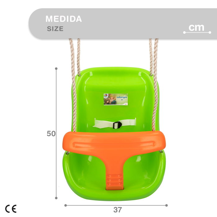 CB Toys Asiento columpio infantil con cinturón y altura ajustable