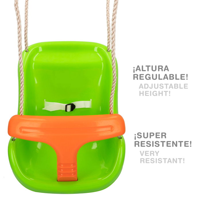 CB Toys Asiento columpio infantil con cinturón y altura ajustable