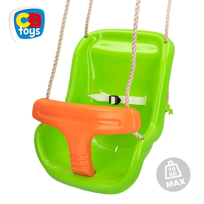 CB Toys Asiento columpio infantil con cinturón y altura ajustable