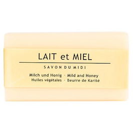 SAVON DU MIDI Jabón en Pastilla de Leche y Miel Bio 100g - Con Aceite de Oliva y Karité para una Piel Nutrición Profunda