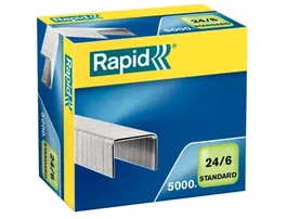 Rapid Grapas 24/6 Galvanizada Caja de 5000 Unidades