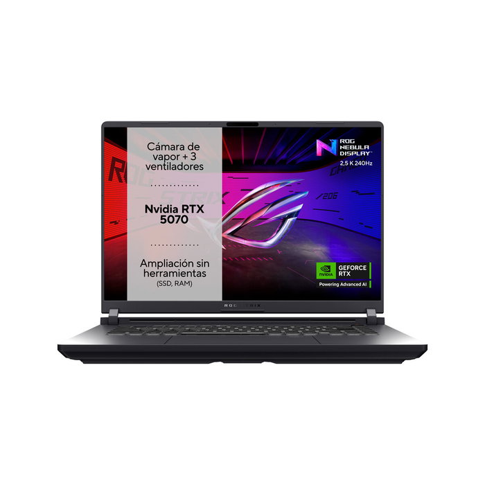 ASUS ROG Strix G16 G615JPR-S5003 Gris Eclipse, 16'' WQXGA 240Hz, Intel Core i7-14650HX, 32GB RAM, 1TB SSD, NVIDIA RTX 5070 8GB ASUS ROG Strix G16 G615JPR-S5003 Gris Eclipse, 16'' WQXGA 240Hz, Intel Core i7-14650HX, 32GB RAM, 1TB SSD, NVIDIA RTX 5070 8GB