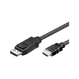 GoodConnections DP-HDMI Adapterkabel, DisplayPort 1.2 a HDMI, 2 metros, 4K 30Hz, Negro, Alcasa