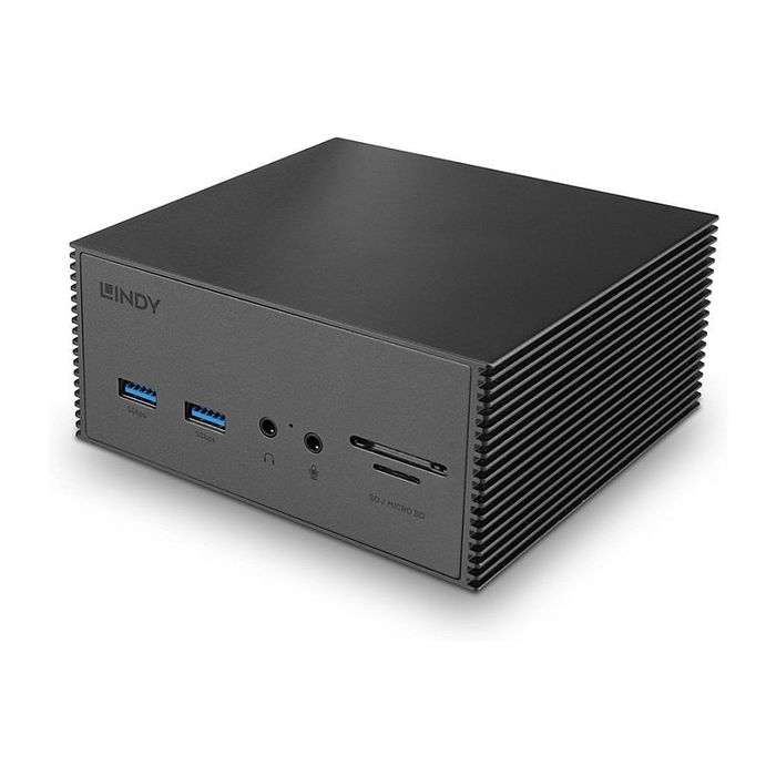 LINDY Docking Station USB-C DST-Pro 101 con PD 3.0, 3 Pantallas 4K, Ethernet Gigabit, Lector de Tarjetas, para Laptop, Gris Aluminio LINDY Docking Station USB-C DST-Pro 101 con PD 3.0, 3 Pantallas 4K, Ethernet Gigabit, Lector de Tarjetas, para Laptop, Gris Aluminio