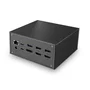 Lindy 43378 Base/Docking Station para Portátil con USB-C, Ethernet 100 Mbit/s, 2x HDMI, DisplayPort, Lector SD y 6 Puertos USB - Gris