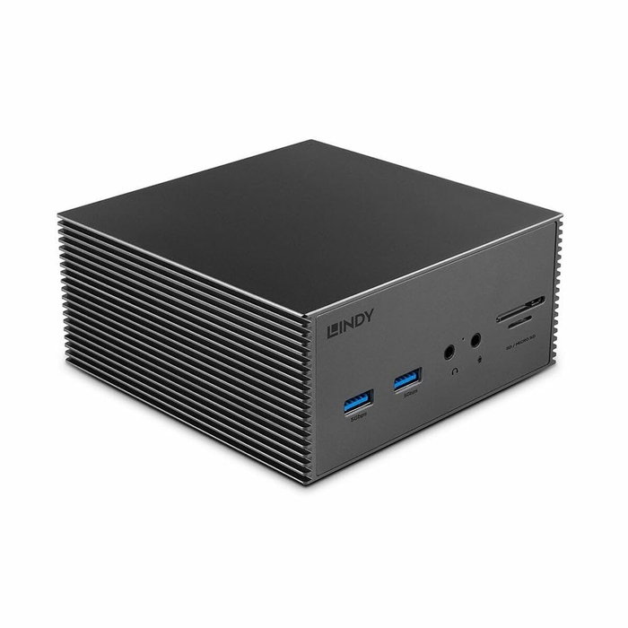 Lindy 43378 Base para portátil y replicador de puertos USB 3.2 Gen 2 Type-C Gris