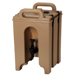 CAMBRO - 100LCD-157 - Contenedor Camtainer isotérmico para líquidos 5 L - 29 x 26,5 x 44 cm - Café-Beige