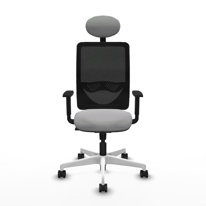 PIQUERAS Y CRESPO Silla de oficina Zulema con mecanismo Sincro, Gris claro y Negro PIQUERAS Y CRESPO Silla de oficina Zulema con mecanismo Sincro, Gris claro y Negro