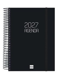 FINOCAM Agenda Anual 2027 Catalán Espiral Basic Opaque Negra