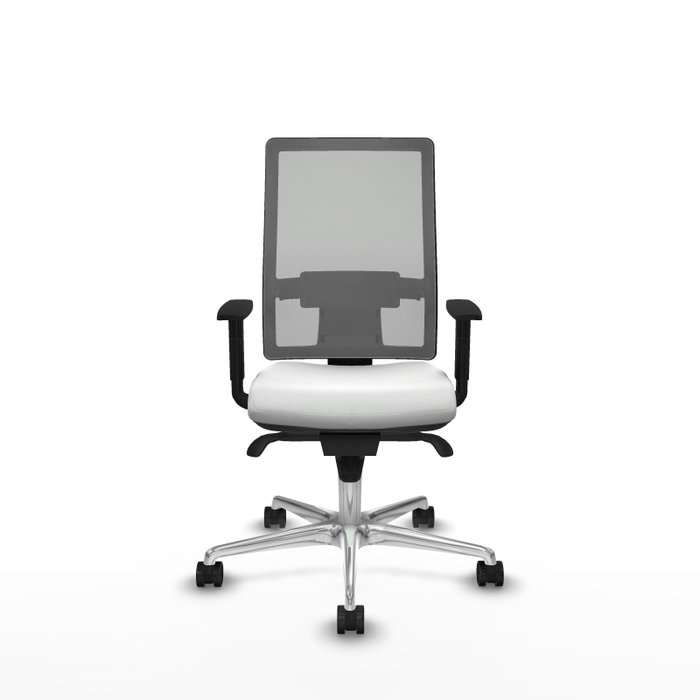 PIQUERAS Y CRESPO Silla de oficina Horna con mecanismo Sincro, Blanco y Gris PIQUERAS Y CRESPO Silla de oficina Horna con mecanismo Sincro, Blanco y Gris