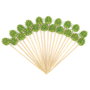Cook Concept Juego de 20 Pinchos de Bambú 12 cm Modelos Surtidos Hoja de Monstera Sandía Piña