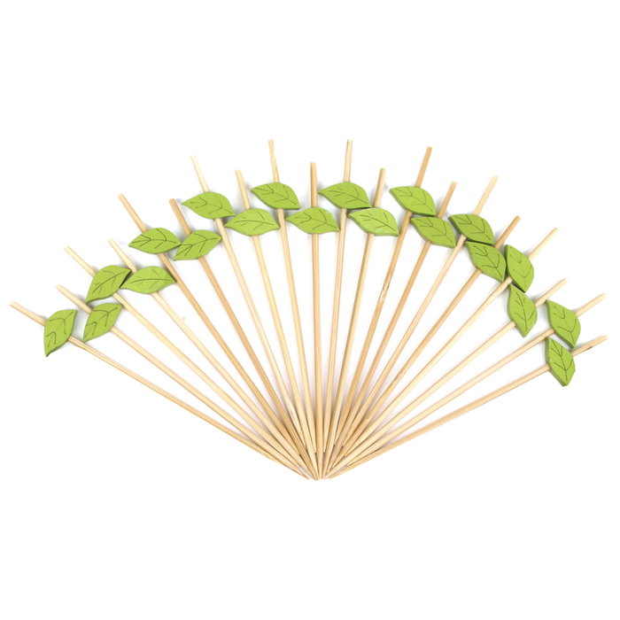 Cook Concept Juego de 20 Pinchos de Bambú 12 cm Modelos Surtidos Hoja de Monstera Sandía Piña Cook Concept Juego de 20 Pinchos de Bambú 12 cm Modelos Surtidos Hoja de Monstera Sandía Piña