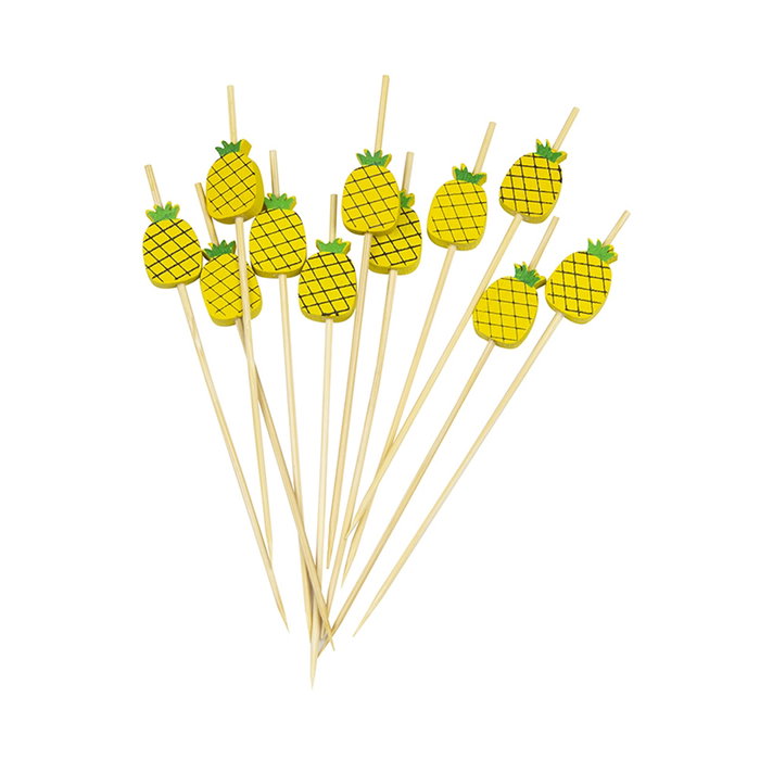 Cook Concept Juego de 20 Pinchos de Bambú 12 cm Modelos Surtidos Hoja de Monstera Sandía Piña Cook Concept Juego de 20 Pinchos de Bambú 12 cm Modelos Surtidos Hoja de Monstera Sandía Piña