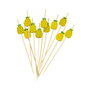 Cook Concept Juego de 20 Pinchos de Bambú 12 cm Modelos Surtidos Hoja de Monstera Sandía Piña