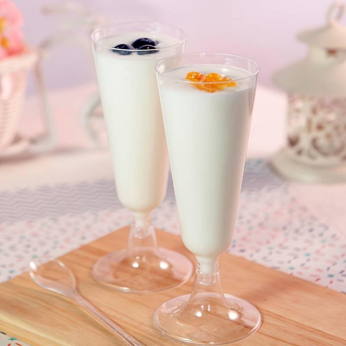 Inde Set de 24 Copas de Cava Pie Transparente 150 cc