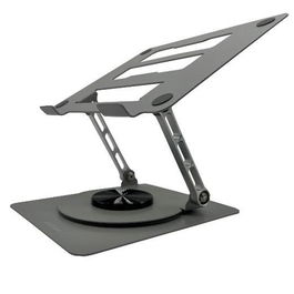 Nilox NXSLR01 Soporte de Sobremesa para Portátil y Tablet Gris, Ajustable y Base Giratoria 360°, Compatible con Pantallas de 10 a 16 Pulgadas