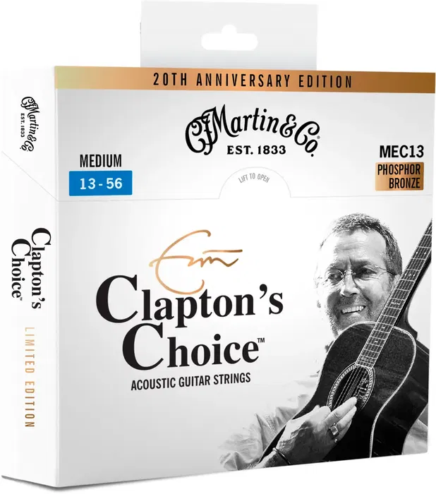 MARTIN Juego Acústica Eric Clapton Ltd 92/8 Phosphor Bronze Medium 13-56
