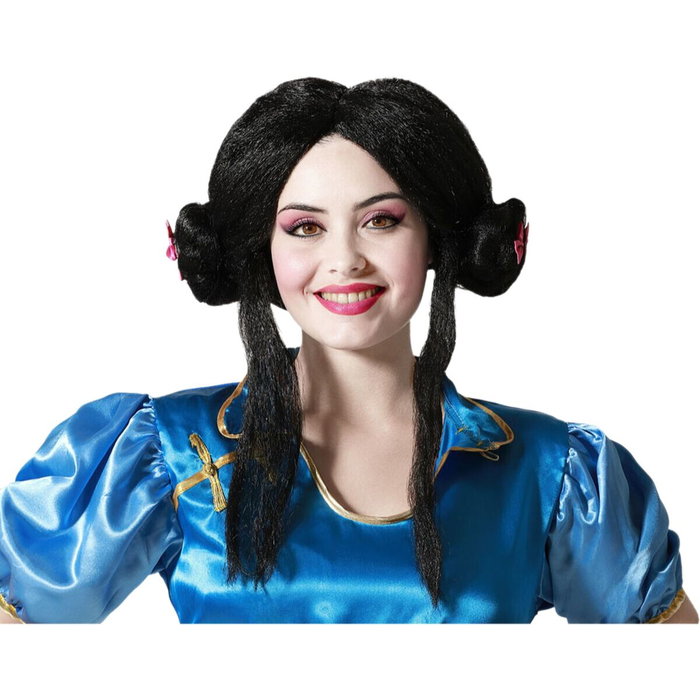 Atosa Peluca de Princesa Oriental con Moños Decorados