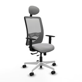 PIQUERAS Y CRESPO Silla de oficina Zulema Gris con mecanismo Sincro/Traslack