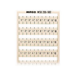 WAGO 209-502 WSB Tarjeta de marcado impresa, blanca