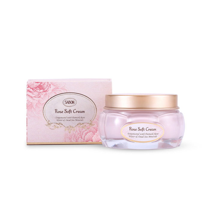 SABON Crema Hidratante Facial Suave Rosa 80 ml - Agua de Rosa, Minerales Mar Muerto - Textura Suave, Acabado Radiante, Certificación Cosmos Organic