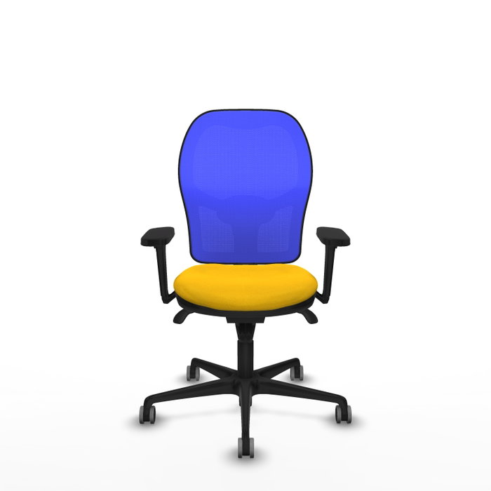 PIQUERAS Y CRESPO Silla de oficina Jorquera con mecanismo Sincro, Amarillo y Azul PIQUERAS Y CRESPO Silla de oficina Jorquera con mecanismo Sincro, Amarillo y Azul