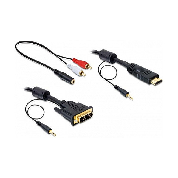 DeLOCK 84455 Cable Adaptador DVI-D a HDMI con Audio, 2 m DeLOCK 84455 Cable Adaptador DVI-D a HDMI con Audio, 2 m