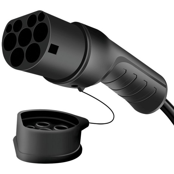 LogiLink Cable de carga para coche eléctrico Tipo 2 22kW 32A 10m Negro + Bolsa
