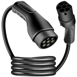 LogiLink Cable de carga para coche eléctrico Tipo 2 22kW 32A 10m Negro + Bolsa