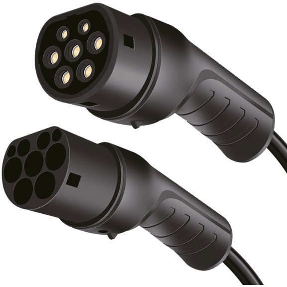 LogiLink Cable de carga para coche eléctrico Tipo 2 22kW 32A 10m Negro + Bolsa