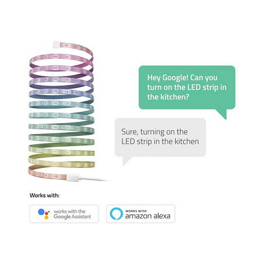 Hombli Tira de Luz Inteligente LED RGB Wi-Fi 24W 5m HBLS-0521