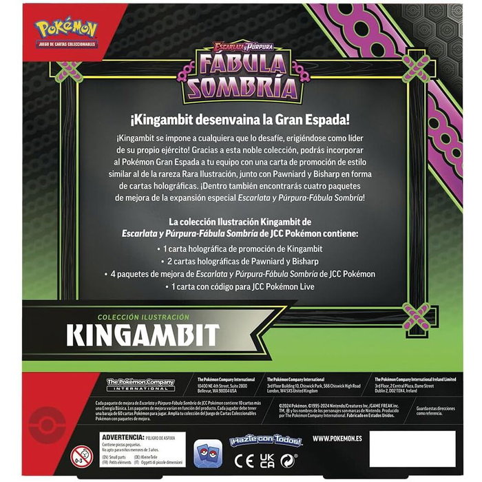POKEMON JUEGO DE CARTAS Blister Carta Kingambit Fabula Sombria, Illustrator Rare IR Collection SV 6.5, Idioma Español, +6 años