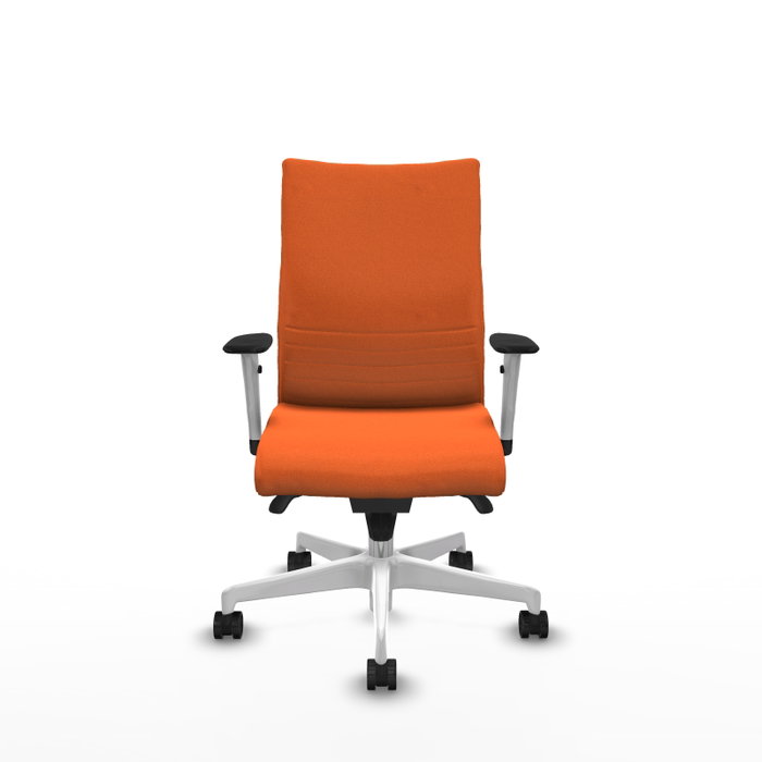 PIQUERAS Y CRESPO Silla Albacete confidente Naranja con mecanismo Sincro y Brazos 1D