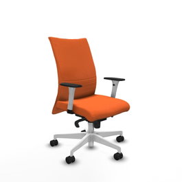 PIQUERAS Y CRESPO Silla Albacete confidente Naranja con mecanismo Sincro y Brazos 1D