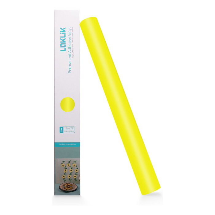 LOKLiK Europe Vinilo de Termotransferencia Liso Amarillo Mate 30,5 x 180 cm