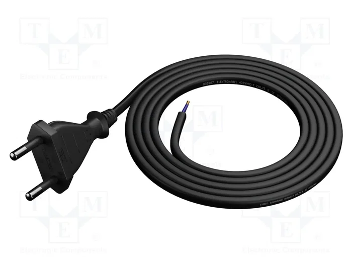 PLASTROL Cable de Alimentación H03VVH2-F OMY 2x0,5mm² 1,5m PLASTROL Cable de Alimentación H03VVH2-F OMY 2x0,5mm² 1,5m
