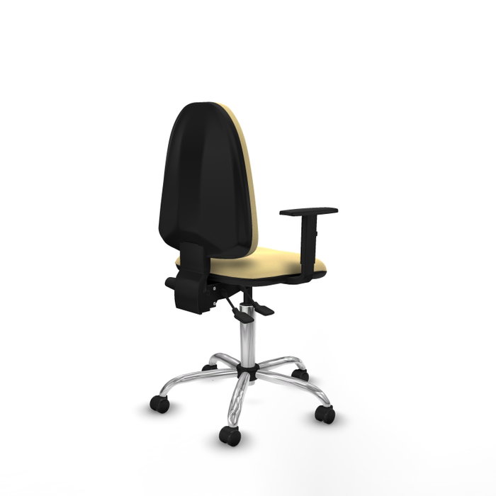 PIQUERAS Y CRESPO Silla de oficina Aýna color Crema con mecanismo Asincro