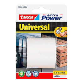 Tesa Cinta Americana Extra Power Universal Blanca, 50 mm * 5 m - Cinta Multiusos Impermeable