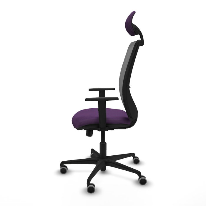 PIQUERAS Y CRESPO Silla de oficina Zulema Morada con Malla Gris