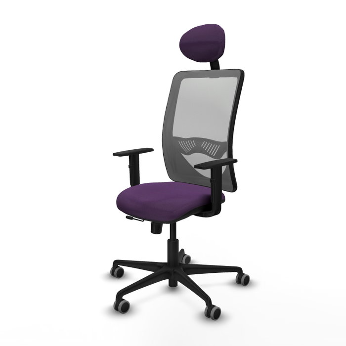 PIQUERAS Y CRESPO Silla de oficina Zulema Morada con Malla Gris