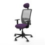 PIQUERAS Y CRESPO Silla de oficina Zulema Morada con Malla Gris
