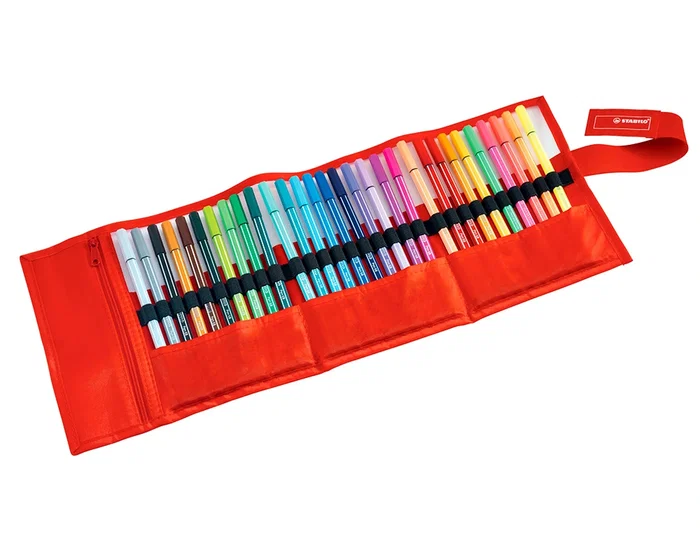 Stabilo Rotulador Pen 68 Acuarelable Estuche 24 Colores Estándar + 6 Colores Neón Trazo 1 mm