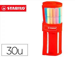 Stabilo Rotulador Pen 68 Acuarelable Estuche 24 Colores Estándar + 6 Colores Neón Trazo 1 mm