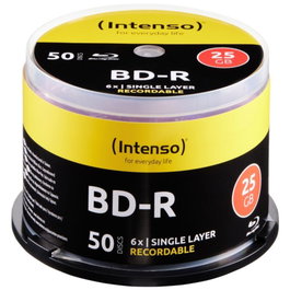 Intenso 50x BD-R 25GB 6x Speed Cakebox