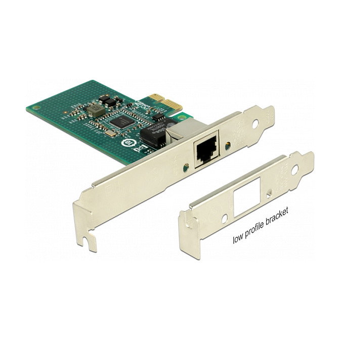 DeLOCK 89942 Tarjeta de Red Interna Gigabit LAN PCI Express x1 1x RJ45 con Controlador Intel I210 para Windows y Linux