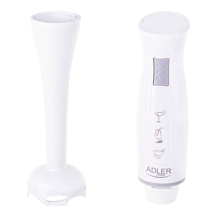 Adler Batidora de Mano Modelo AD 4622, 300 W, Potencia Máxima, 14240 RPM, Hoja Acero Inoxidable, Mango Ergonómico Desmontable