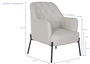 DKD Home Decor Sillón Beige y Negro 73 x 79.5 x 65 cm Poliester Metal