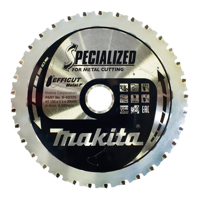 Makita EFFICUT Hoja de sierra circular 150x20mm 33T Makita EFFICUT Hoja de sierra circular 150x20mm 33T