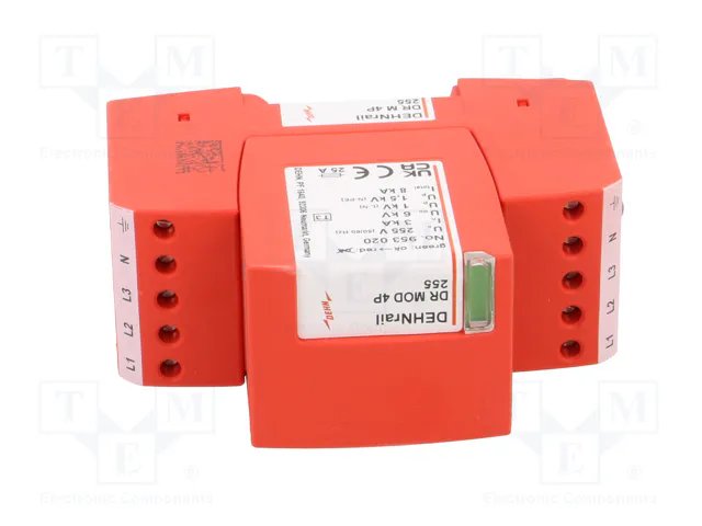 DEHN Limitador de sobretensiones Tipo 3 3kA para raíl DIN DEHN Limitador de sobretensiones Tipo 3 3kA para raíl DIN